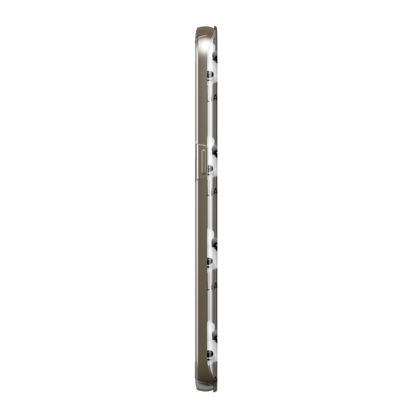 Bedlington Whippet Icon with Name Samsung Galaxy Case Side View