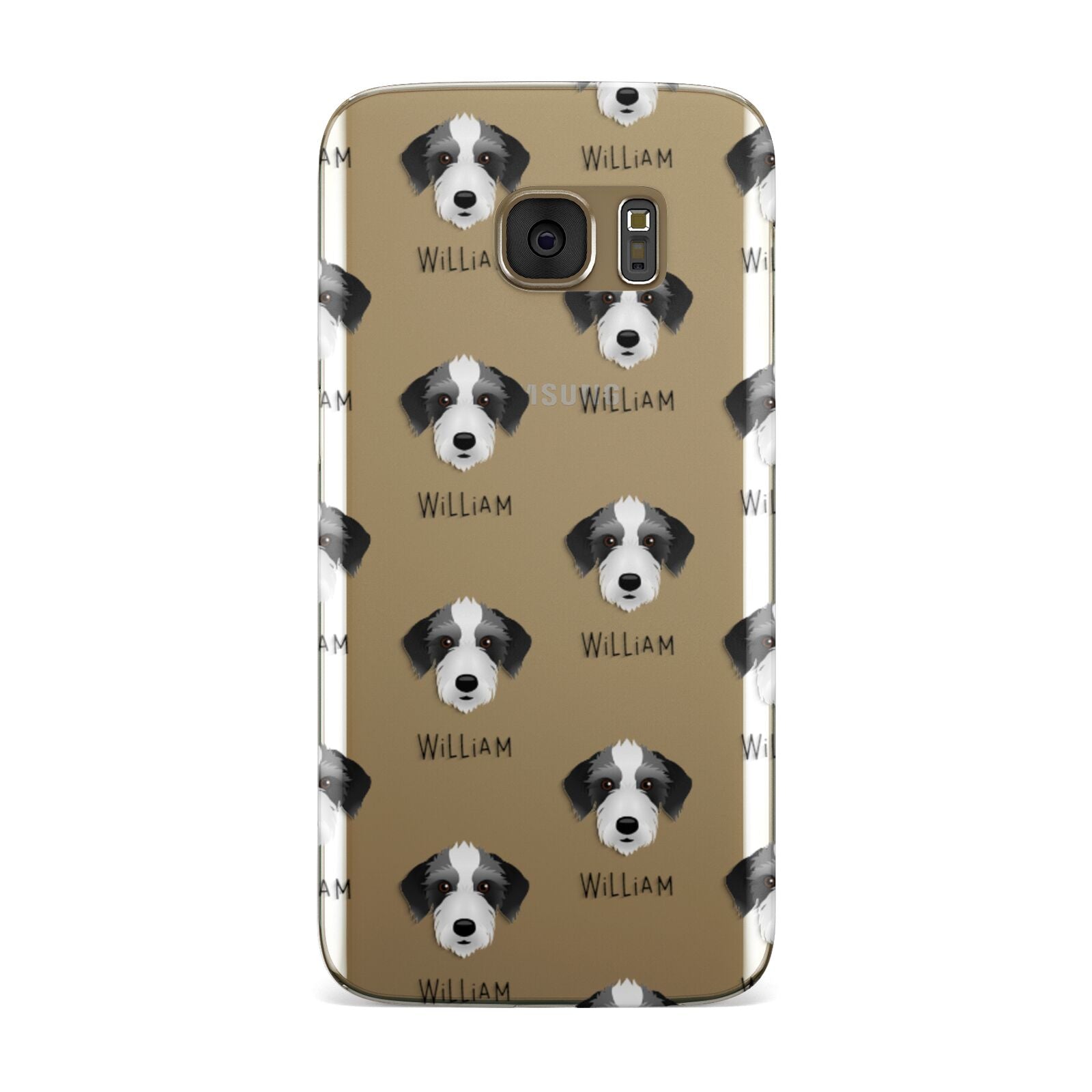 Bedlington Whippet Icon with Name Samsung Galaxy Case