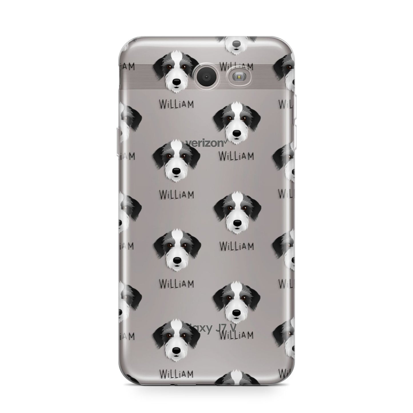 Bedlington Whippet Icon with Name Samsung Galaxy J7 2017 Case