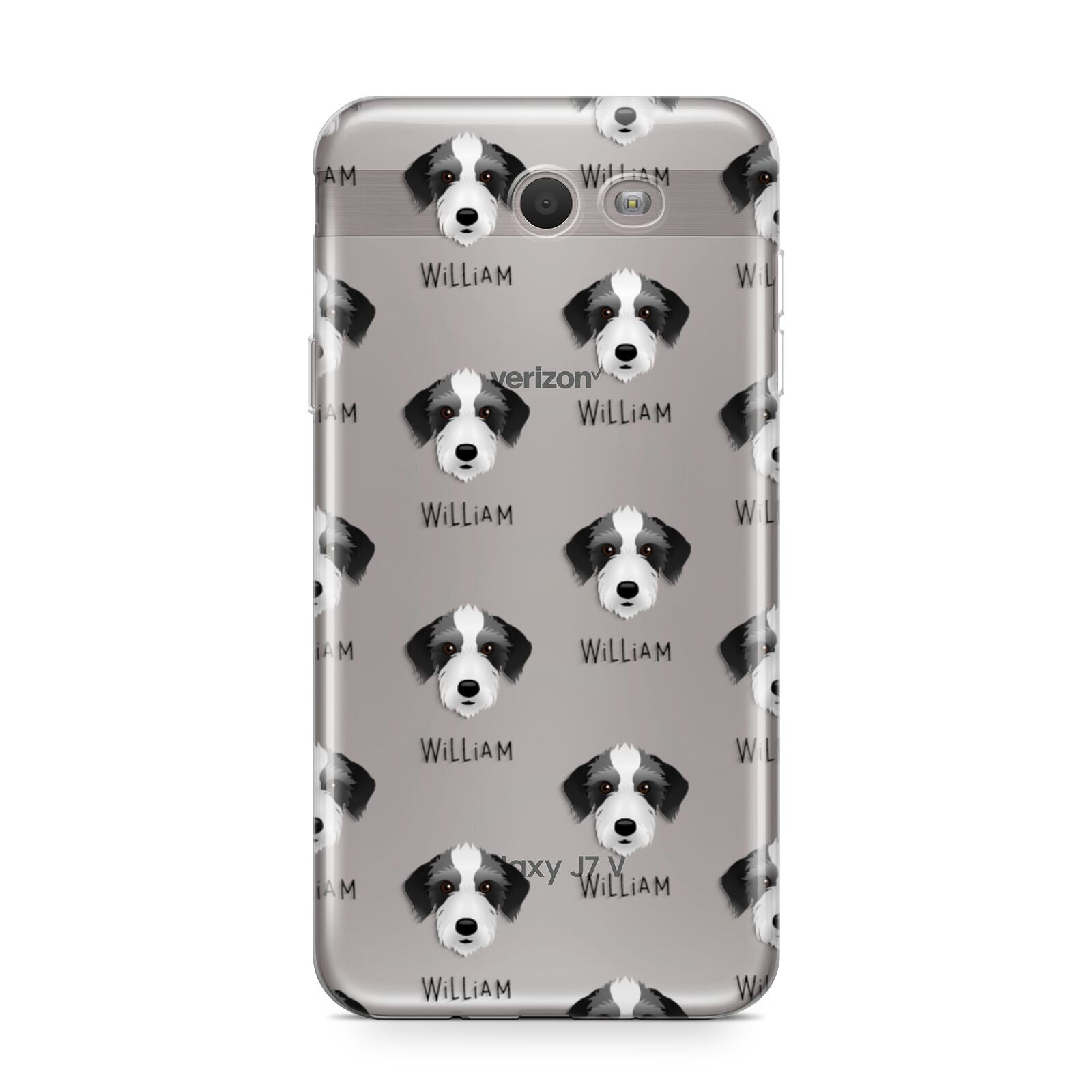 Bedlington Whippet Icon with Name Samsung Galaxy J7 2017 Case