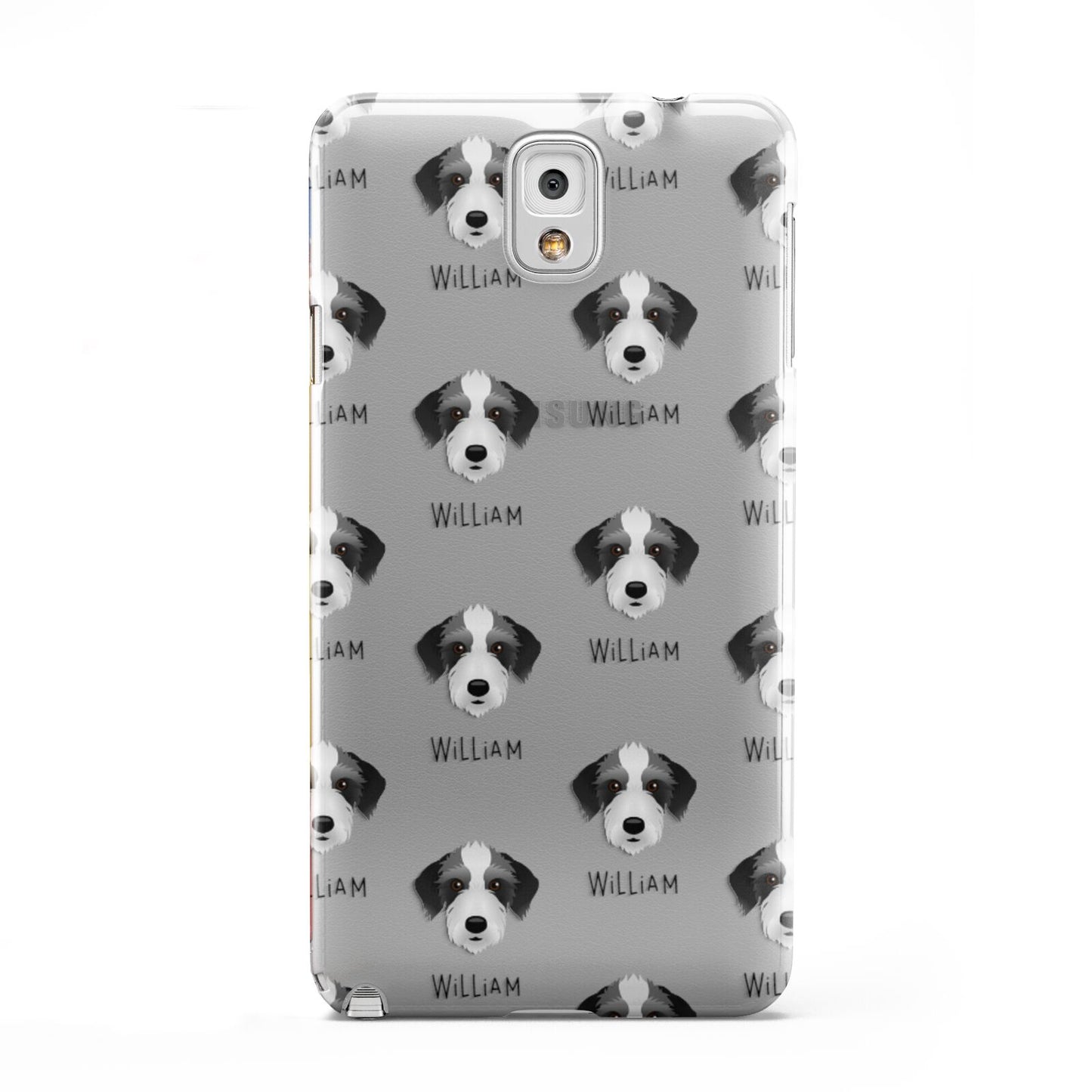Bedlington Whippet Icon with Name Samsung Galaxy Note 3 Case