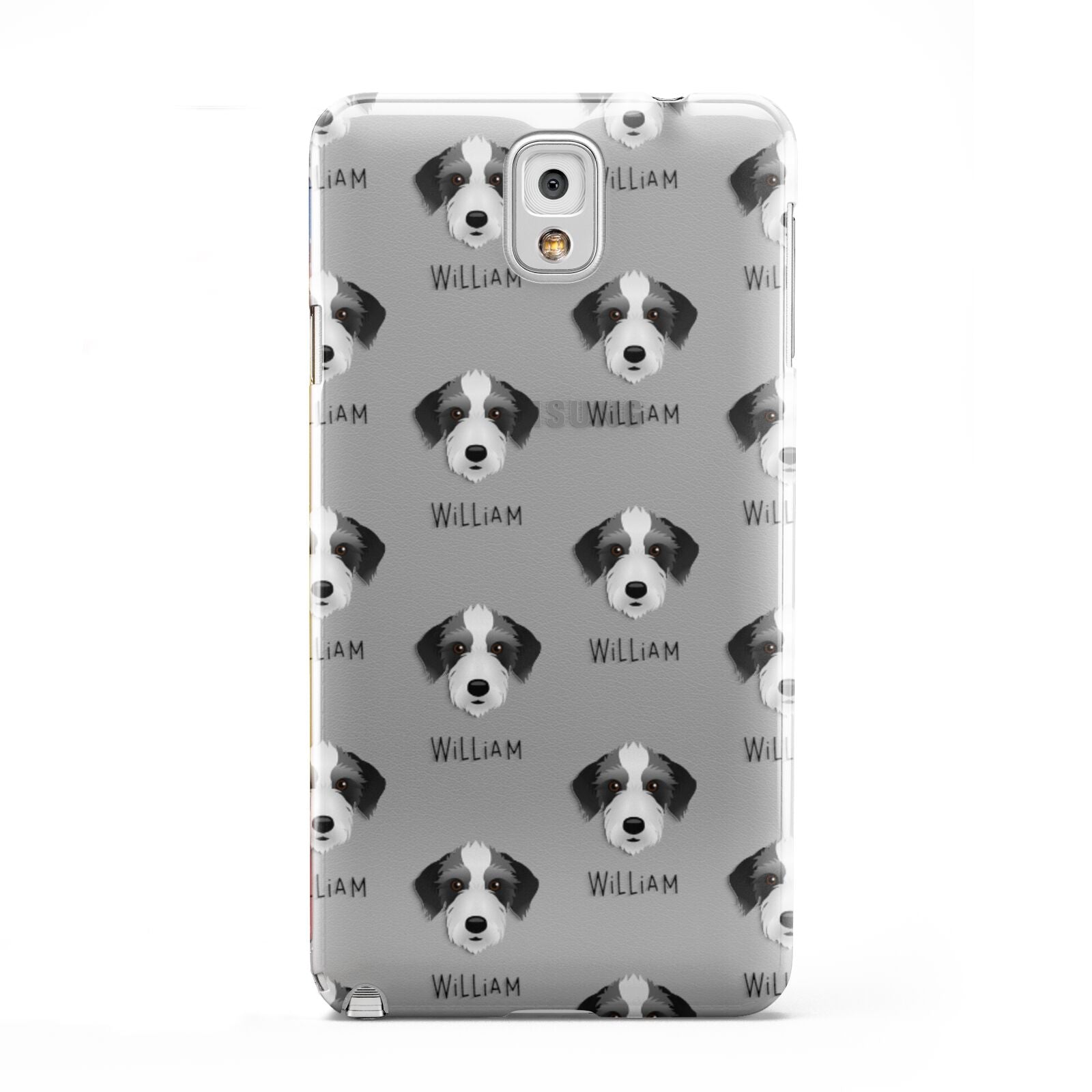 Bedlington Whippet Icon with Name Samsung Galaxy Note 3 Case