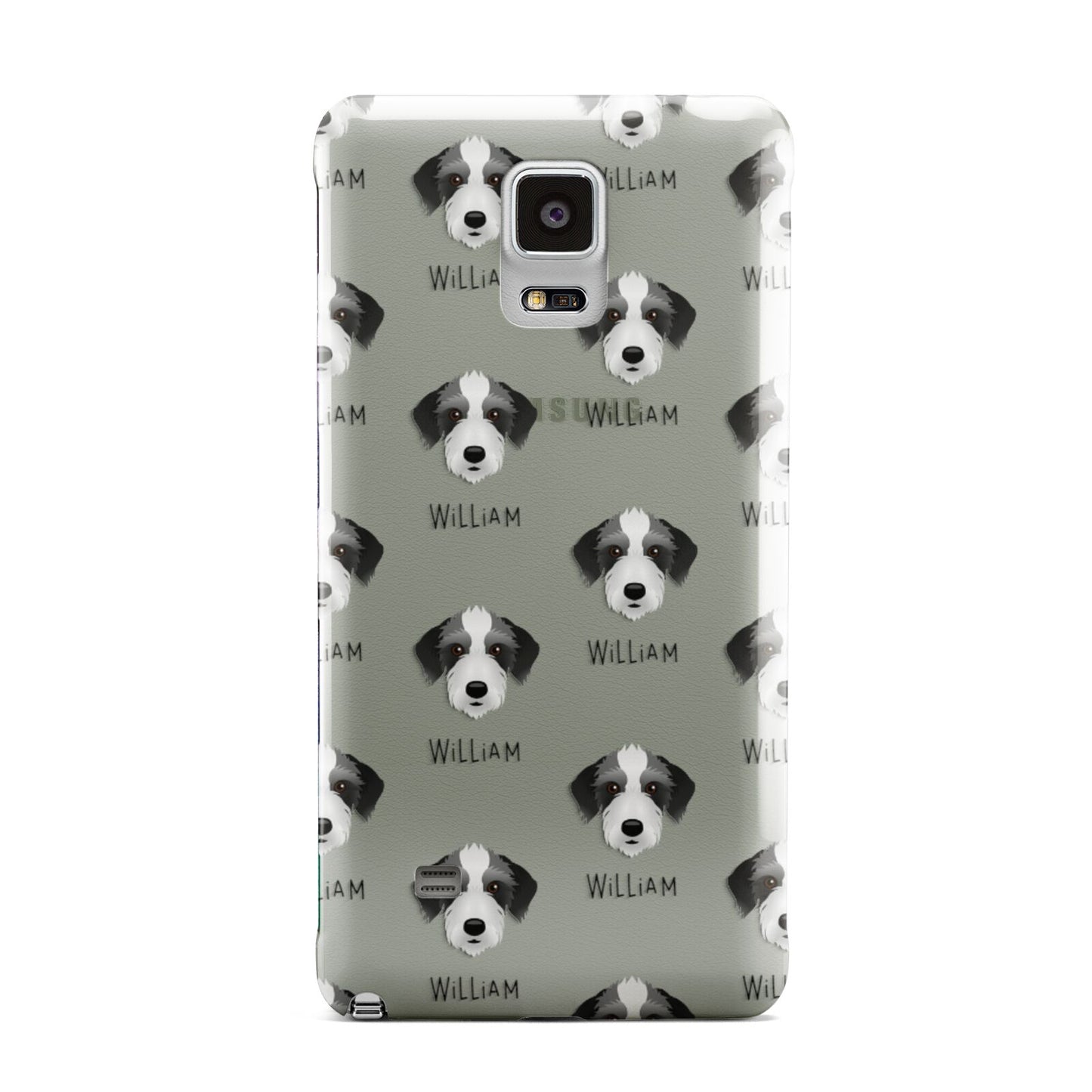 Bedlington Whippet Icon with Name Samsung Galaxy Note 4 Case