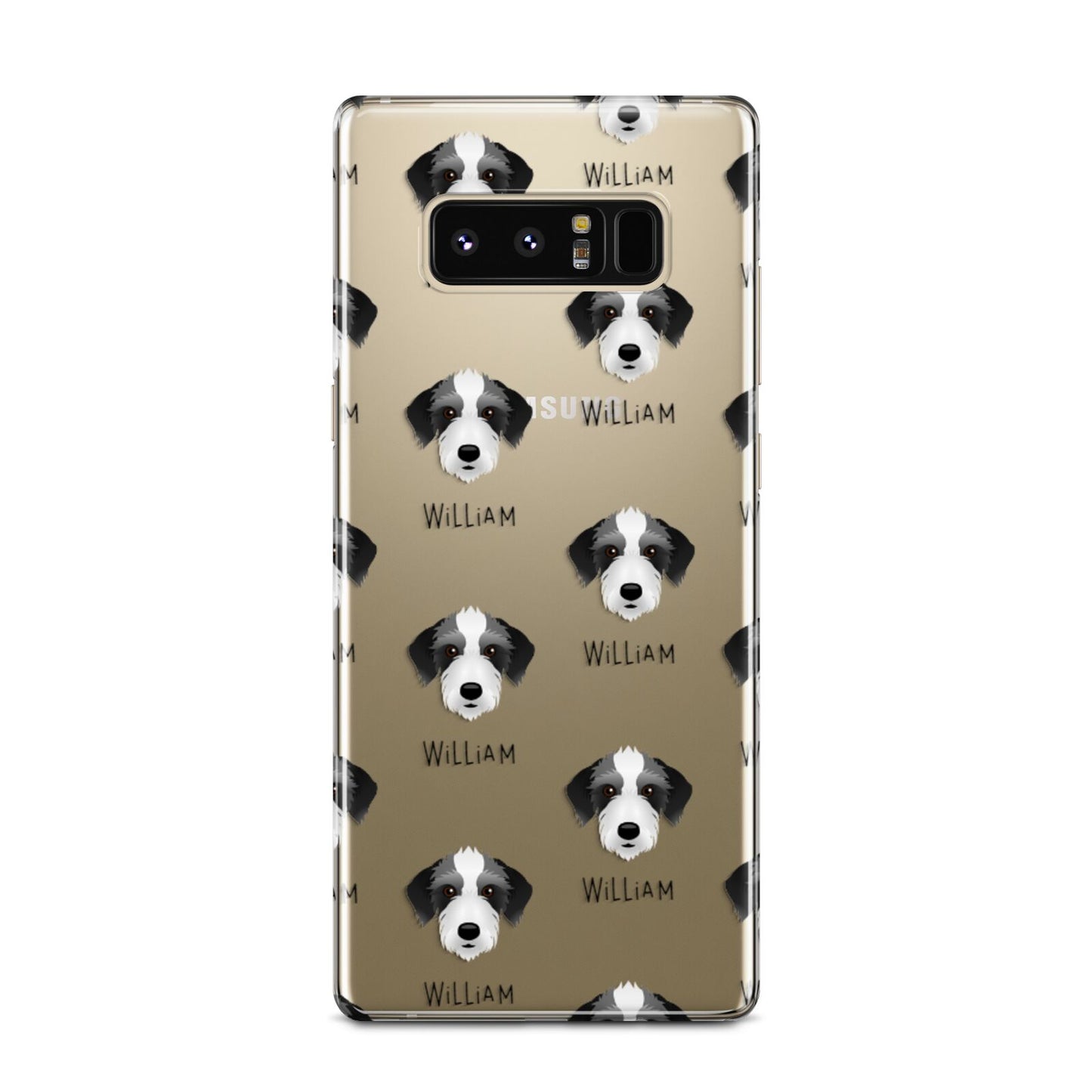 Bedlington Whippet Icon with Name Samsung Galaxy Note 8 Case