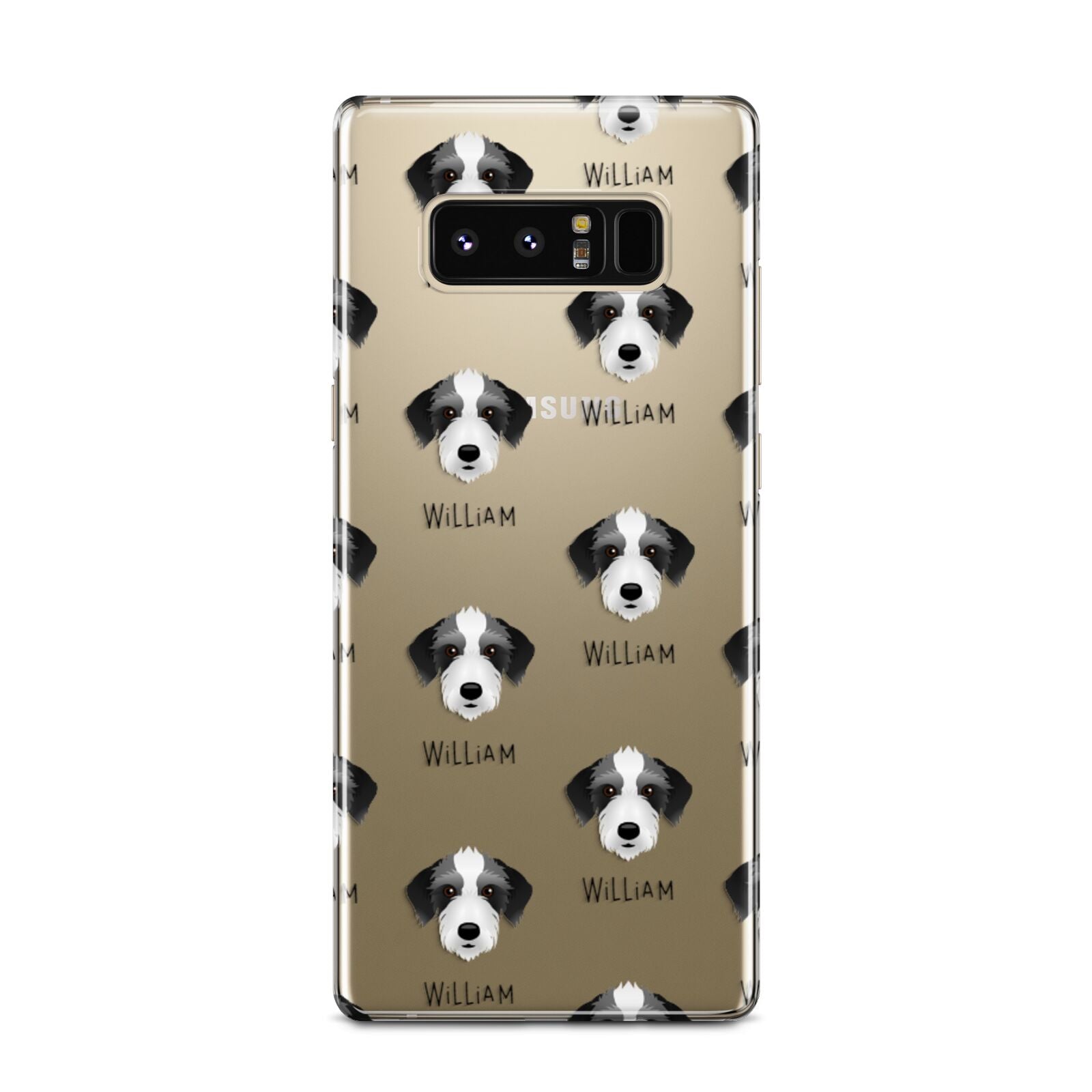 Bedlington Whippet Icon with Name Samsung Galaxy Note 8 Case