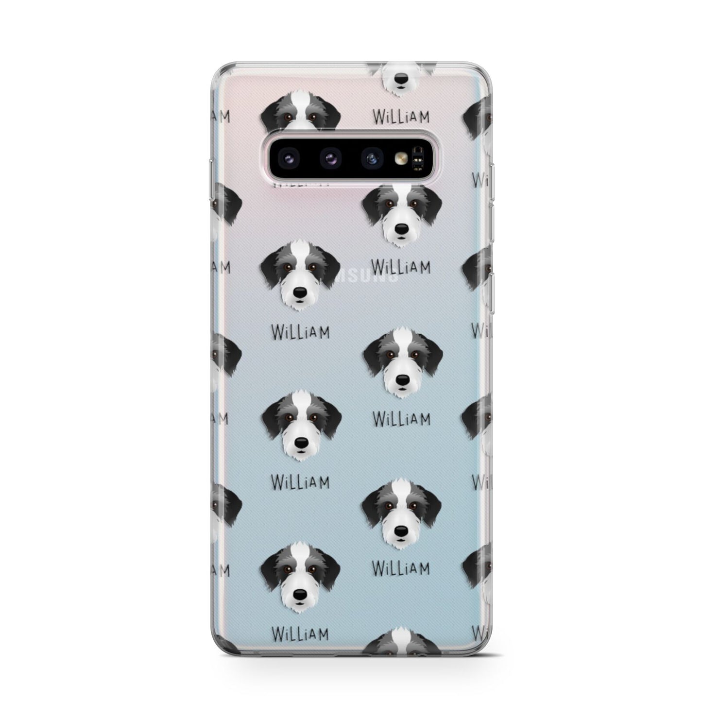 Bedlington Whippet Icon with Name Samsung Galaxy S10 Case