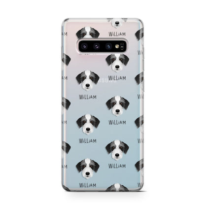 Bedlington Whippet Icon with Name Samsung Galaxy S10 Case