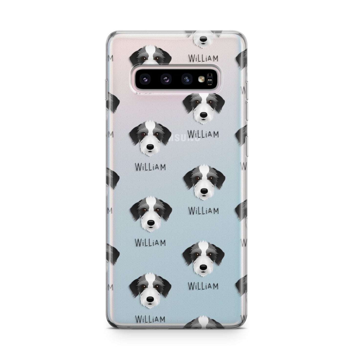 Bedlington Whippet Icon with Name Samsung Galaxy S10 Plus Case