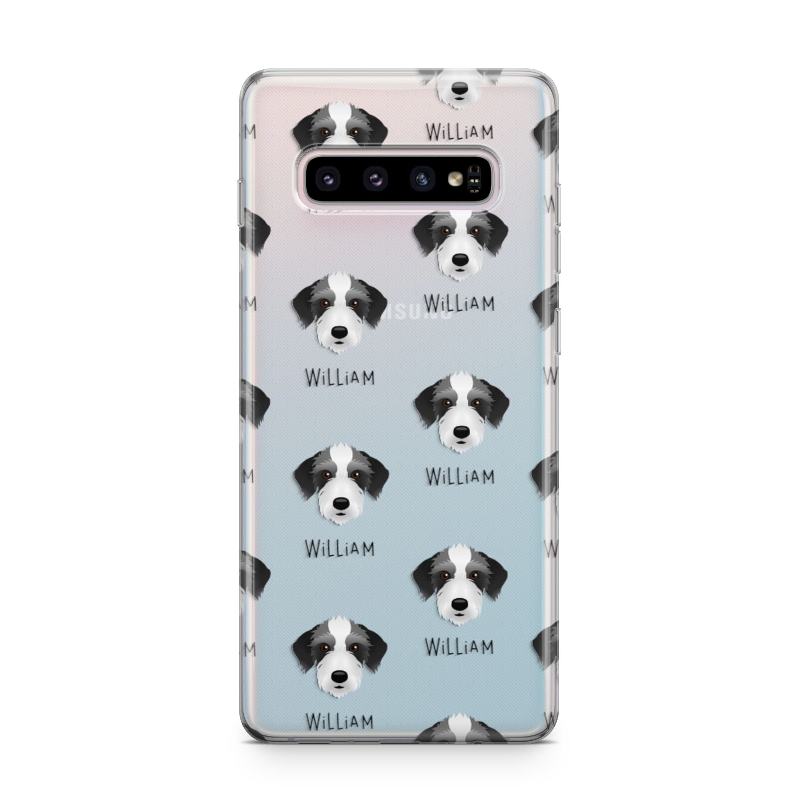 Bedlington Whippet Icon with Name Samsung Galaxy S10 Plus Case