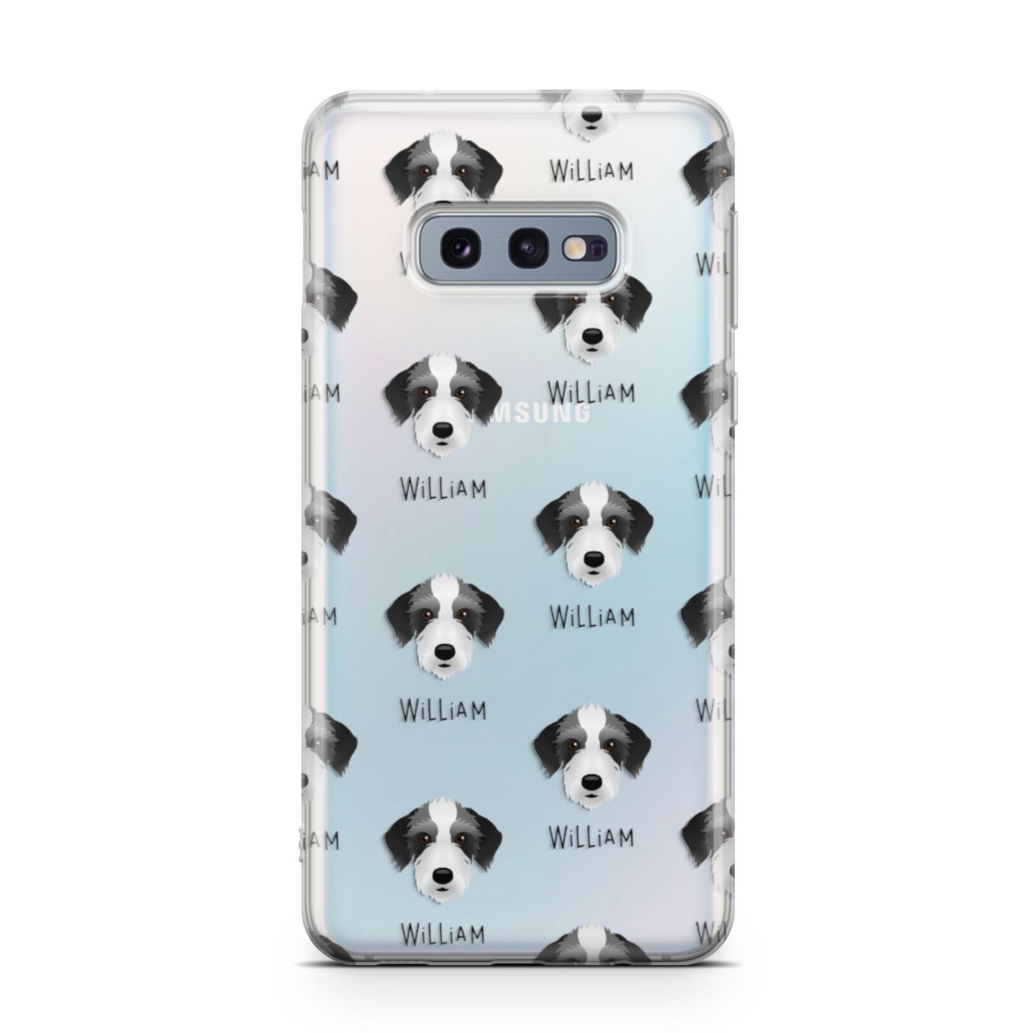 Bedlington Whippet Icon with Name Samsung Galaxy S10E Case