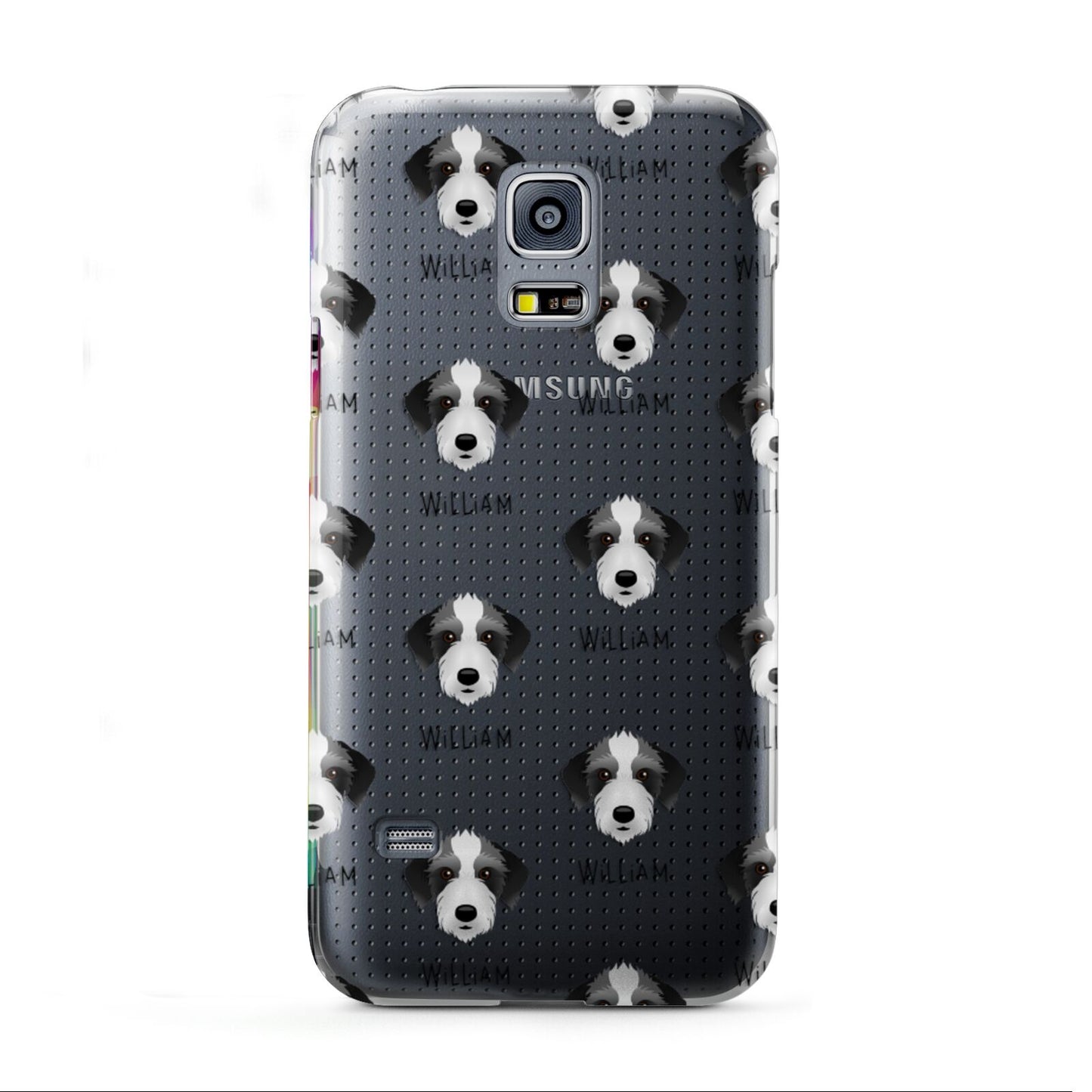 Bedlington Whippet Icon with Name Samsung Galaxy S5 Mini Case