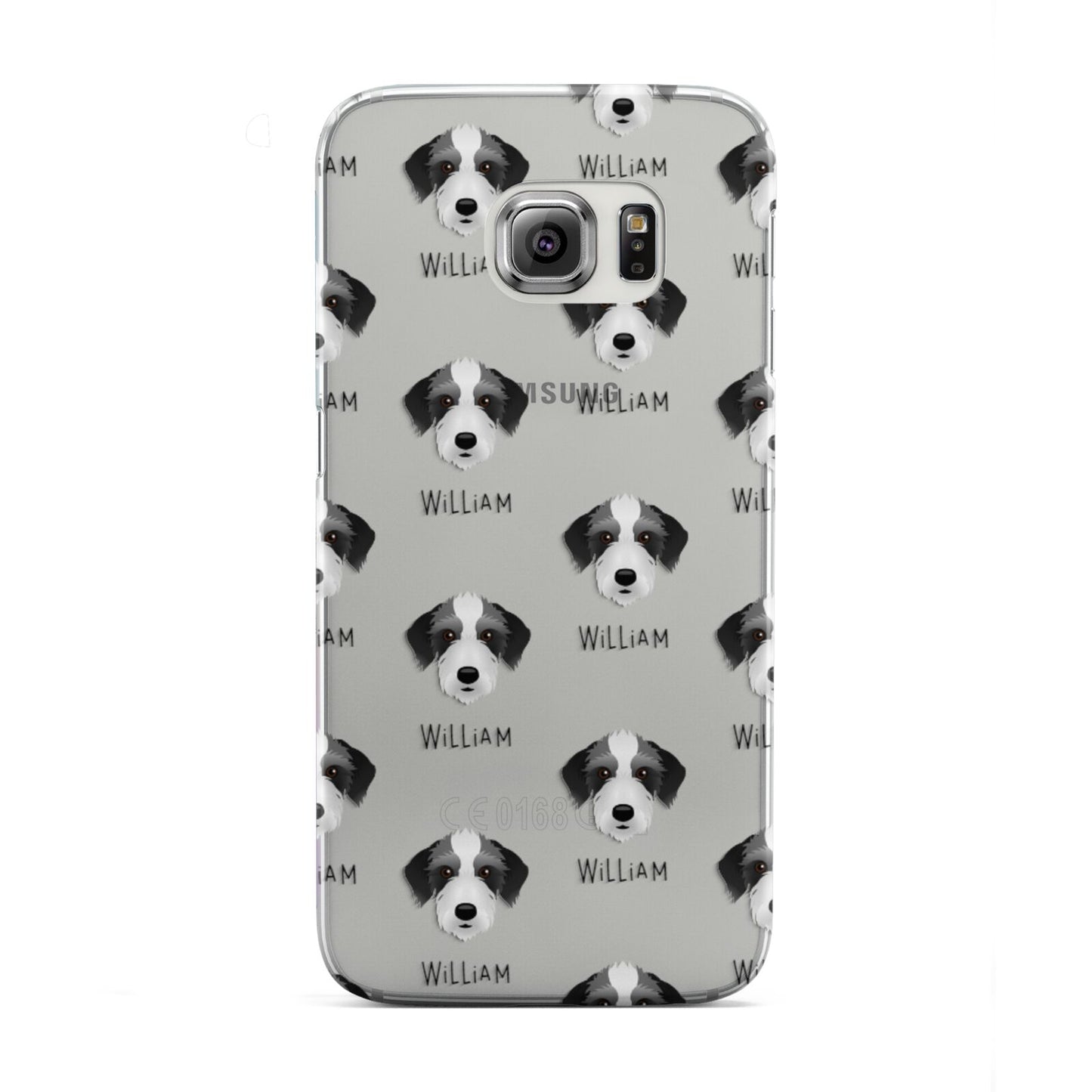 Bedlington Whippet Icon with Name Samsung Galaxy S6 Edge Case