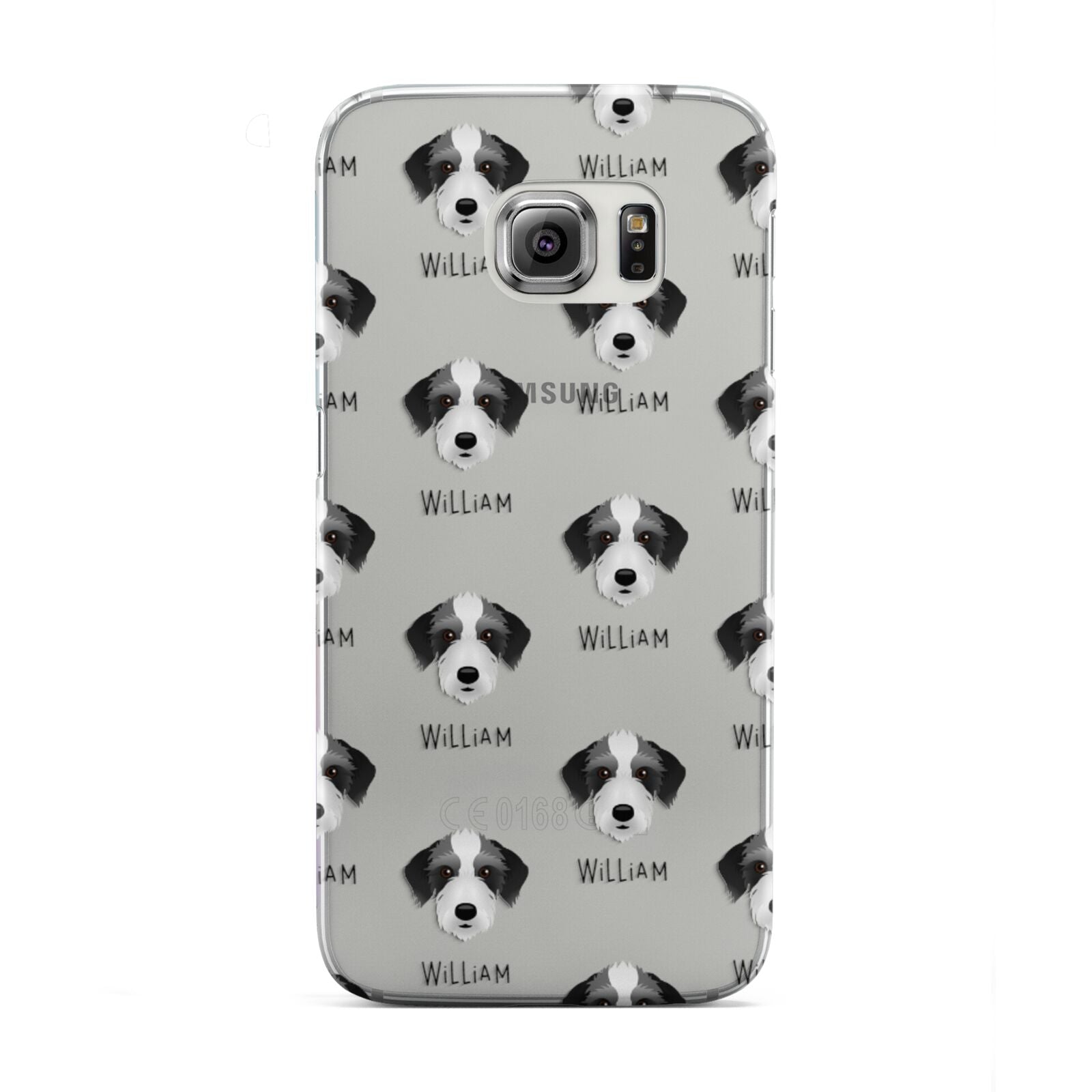 Bedlington Whippet Icon with Name Samsung Galaxy S6 Edge Case