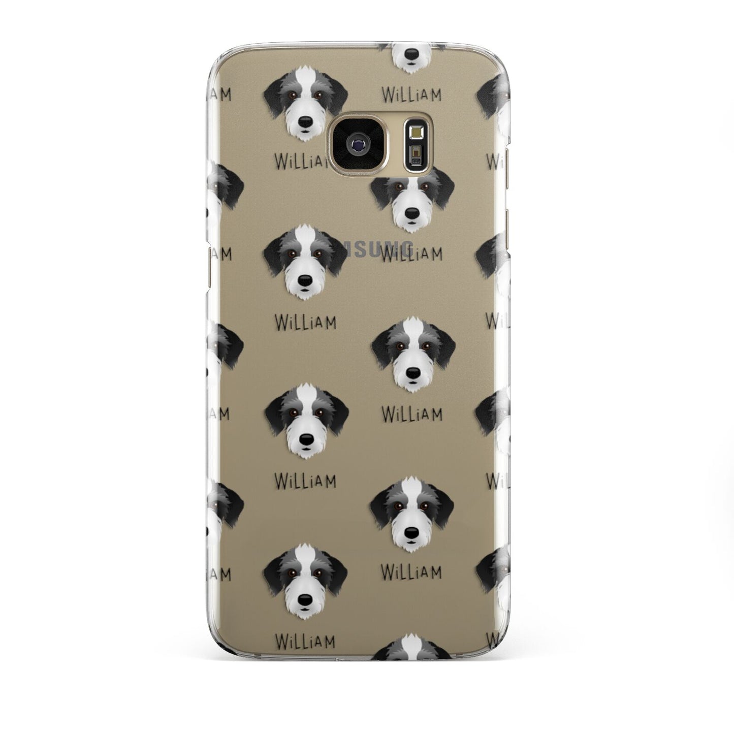 Bedlington Whippet Icon with Name Samsung Galaxy S7 Edge Case