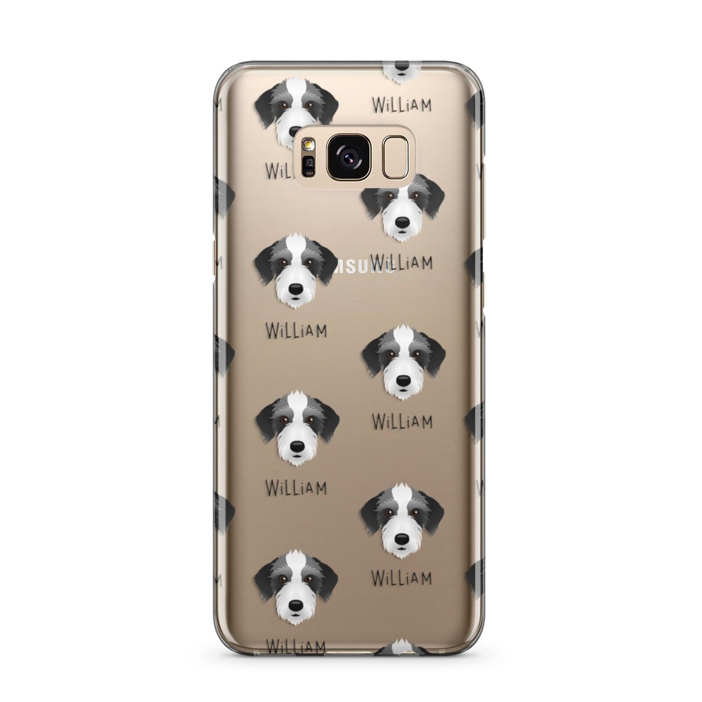 Bedlington Whippet Icon with Name Samsung Galaxy S8 Plus Case