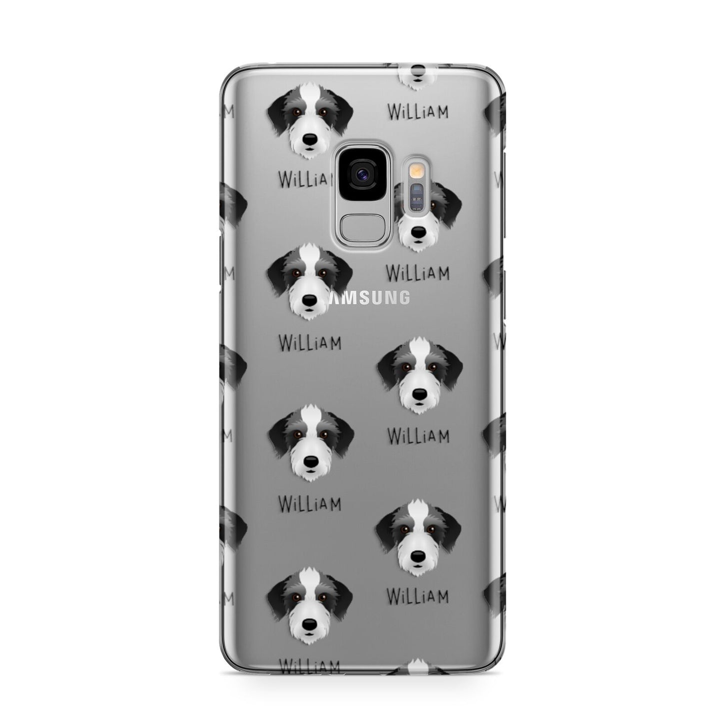Bedlington Whippet Icon with Name Samsung Galaxy S9 Case