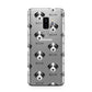 Bedlington Whippet Icon with Name Samsung Galaxy S9 Plus Case on Silver phone