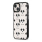 Bedlington Whippet Icon with Name iPhone 13 Black Impact Case Side Angle on Silver phone