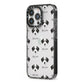 Bedlington Whippet Icon with Name iPhone 13 Pro Black Impact Case Side Angle on Silver phone