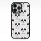 Bedlington Whippet Icon with Name iPhone 13 Pro Black Impact Case on Silver phone