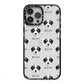 Bedlington Whippet Icon with Name iPhone 13 Pro Max Black Impact Case on Silver phone