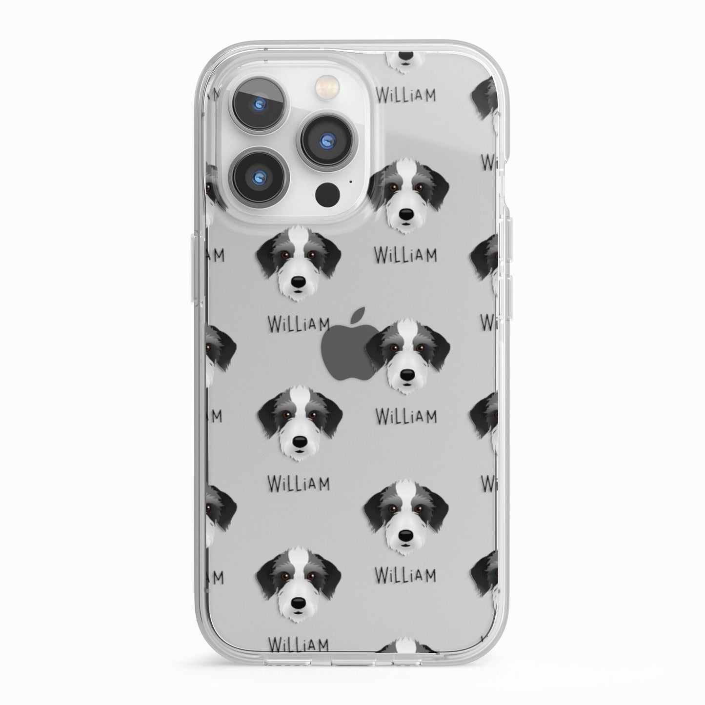 Bedlington Whippet Icon with Name iPhone 13 Pro TPU Impact Case with White Edges