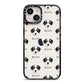 Bedlington Whippet Icon with Name iPhone 14 Black Impact Case on Silver phone