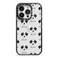 Bedlington Whippet Icon with Name iPhone 14 Pro Black Impact Case on Silver phone