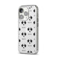 Bedlington Whippet Icon with Name iPhone 14 Pro Clear Tough Case Silver Angled Image