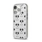 Bedlington Whippet Icon with Name iPhone 14 Pro Glitter Tough Case Silver Angled Image