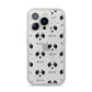 Bedlington Whippet Icon with Name iPhone 14 Pro Glitter Tough Case Silver