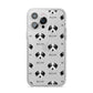 Bedlington Whippet Icon with Name iPhone 14 Pro Max Clear Tough Case Silver