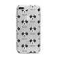 Bedlington Whippet Icon with Name iPhone 7 Plus Bumper Case on Silver iPhone