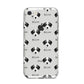 Bedlington Whippet Icon with Name iPhone 8 Bumper Case on Silver iPhone