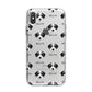 Bedlington Whippet Icon with Name iPhone X Bumper Case on Silver iPhone Alternative Image 1