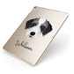 Bedlington Whippet Personalised Apple iPad Case on Gold iPad Side View