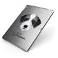 Bedlington Whippet Personalised Apple iPad Case on Grey iPad Side View