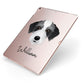 Bedlington Whippet Personalised Apple iPad Case on Rose Gold iPad Side View