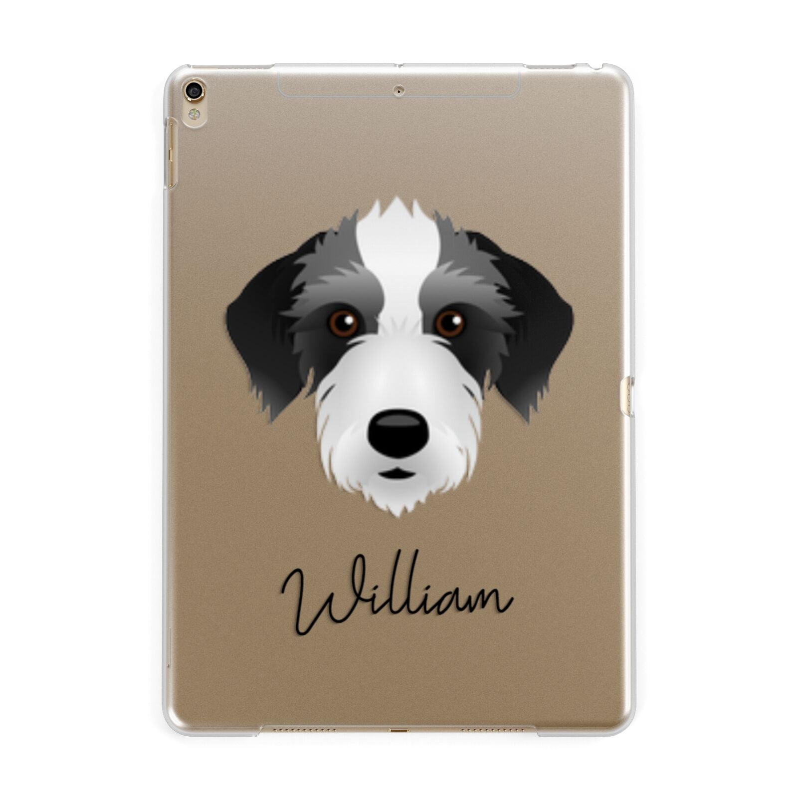 Bedlington Whippet Personalised Apple iPad Gold Case