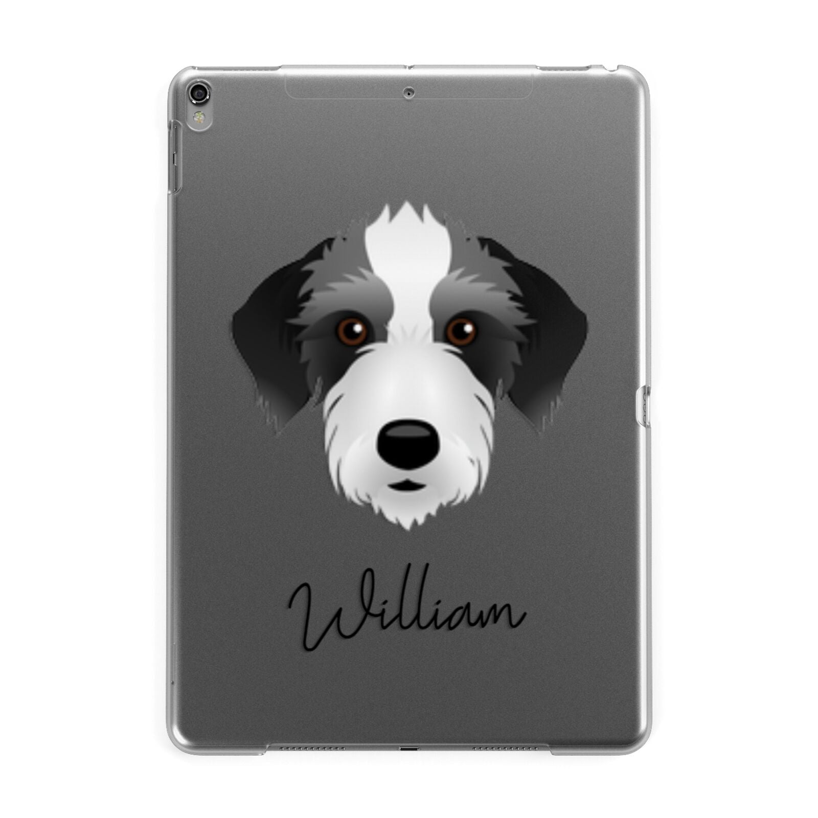 Bedlington Whippet Personalised Apple iPad Grey Case