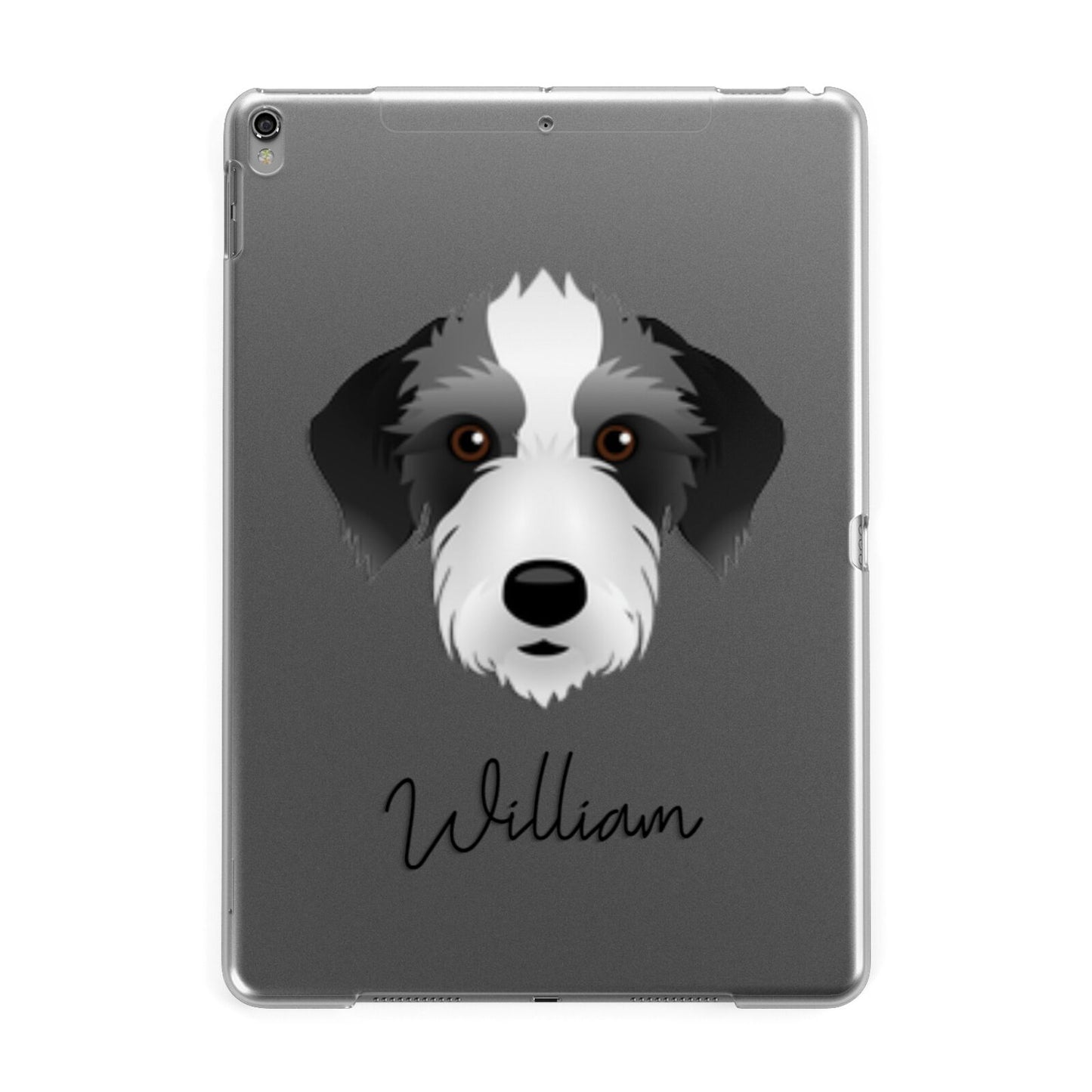 Bedlington Whippet Personalised Apple iPad Grey Case