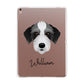 Bedlington Whippet Personalised Apple iPad Rose Gold Case