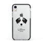 Bedlington Whippet Personalised Apple iPhone XR Impact Case Black Edge on Silver Phone