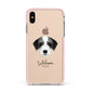 Bedlington Whippet Personalised Apple iPhone Xs Max Impact Case Pink Edge on Gold Phone