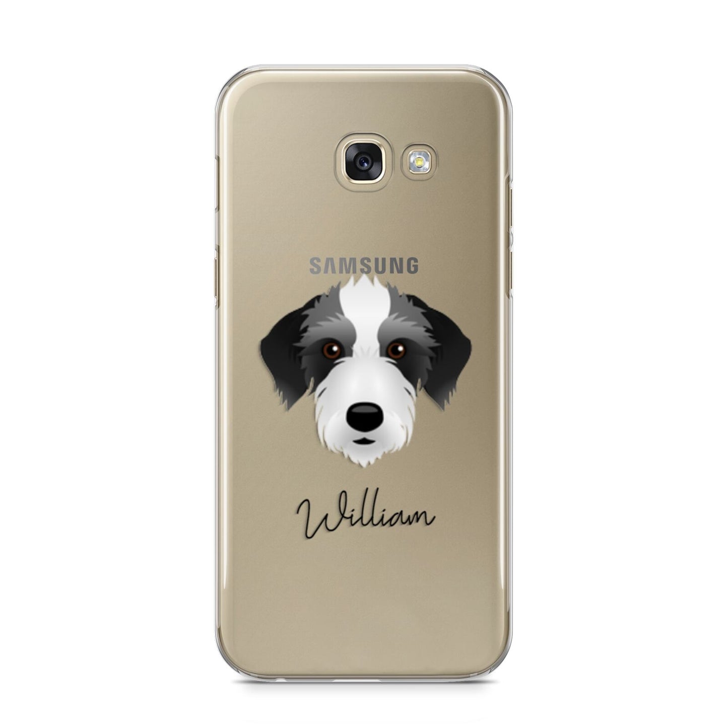 Bedlington Whippet Personalised Samsung Galaxy A5 2017 Case on gold phone