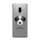 Bedlington Whippet Personalised Samsung Galaxy S9 Plus Case on Silver phone