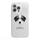Bedlington Whippet Personalised iPhone 13 Pro Clear Bumper Case