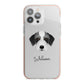 Bedlington Whippet Personalised iPhone 13 Pro Max TPU Impact Case with Pink Edges