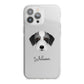 Bedlington Whippet Personalised iPhone 13 Pro Max TPU Impact Case with White Edges