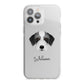 Bedlington Whippet Personalised iPhone 13 Pro Max TPU Impact Case with White Edges